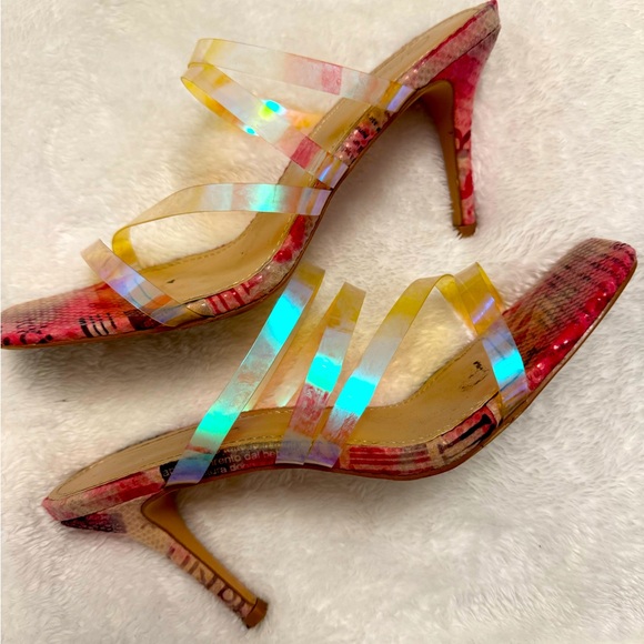 Pink Heels 10 with Iridescent Straps - Picture 2 of 7